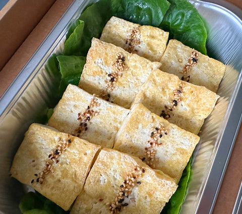 Spicy stirfried pork & Pan-fried Tofu